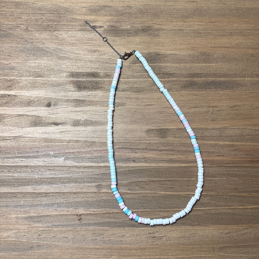 pura vida white and blue choker